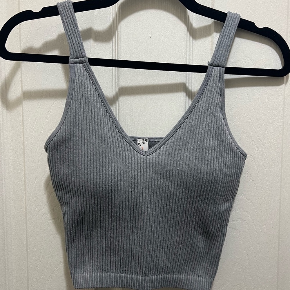 Dark grey athletic top